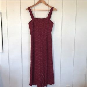 Red Jumpsuit Midi